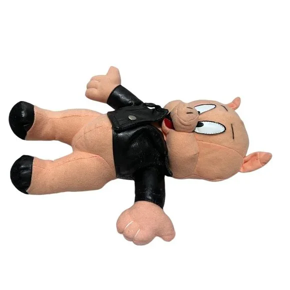 Ace Vintage '95 '97 Looney Tunes Porky Pig 11" Plushes Set of 2 Leather Jackets - Picture 13 of 16
